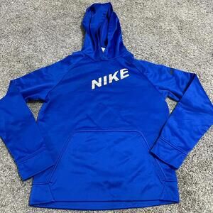 Nike Boys Blue Thermal Fit Hooded Sweatshirt size Large